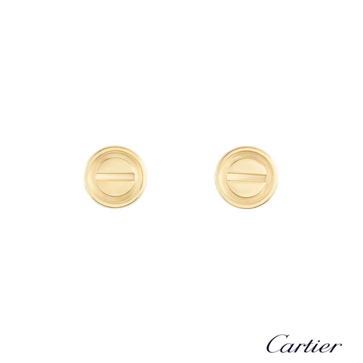 cartier 18k yellow gold love stud earrings